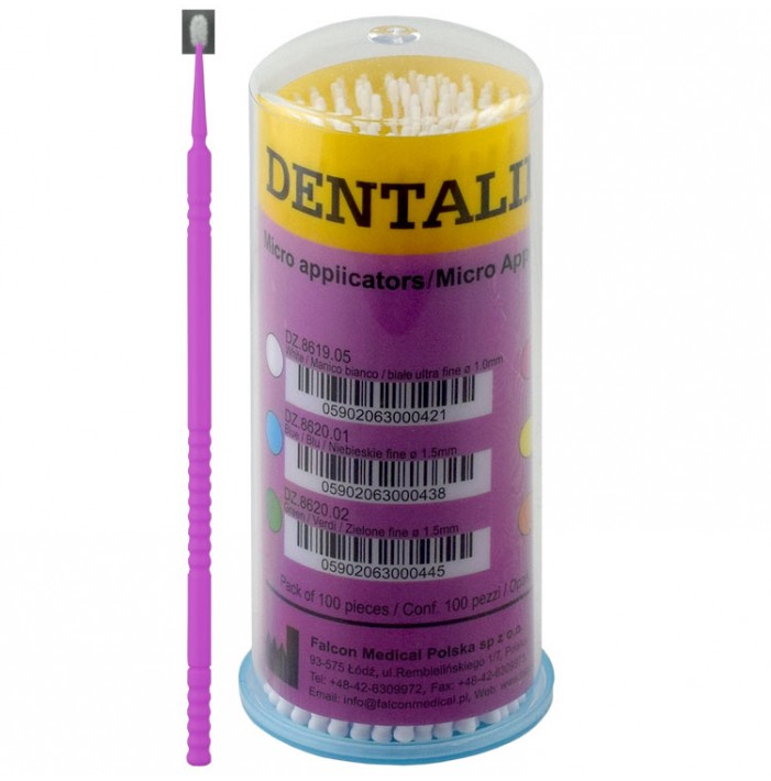 DENTALINE Bendable applicators pink fine ø 1.5mm (Pack of 100 pieces)