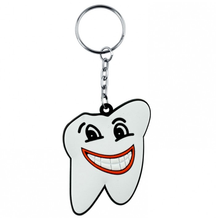 Dental key rings smile assorted pack of 6 pieces