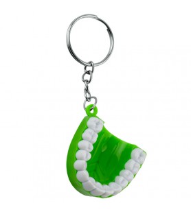 Breloczki do kluczy w kształcie zęba zielony