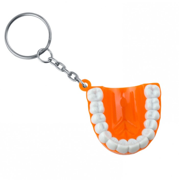 Breloczki do kluczy w kształcie zęba pomarańczowy