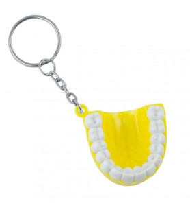 Breloczki do kluczy w kształcie zęba żółty