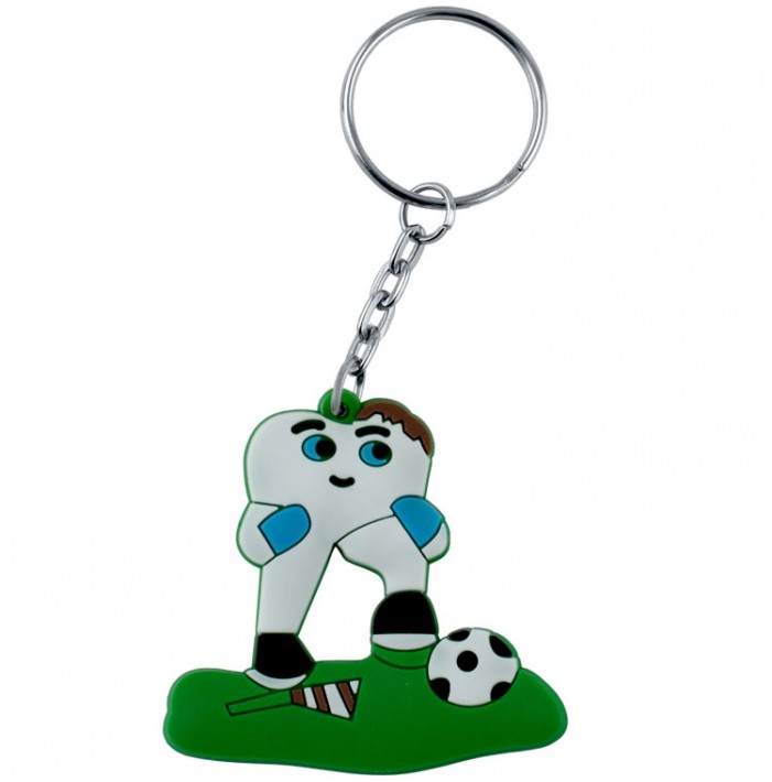 Dental key rings sports assorted pack of 6 pieces
