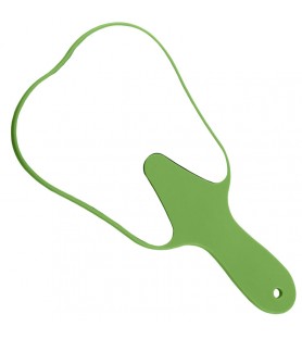 Lusterko w kształcie zęba z rączką zielone