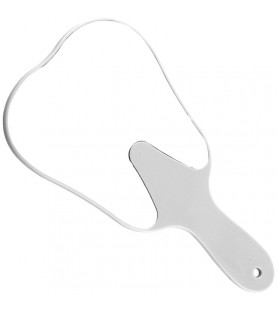 Hand mirror for patient white