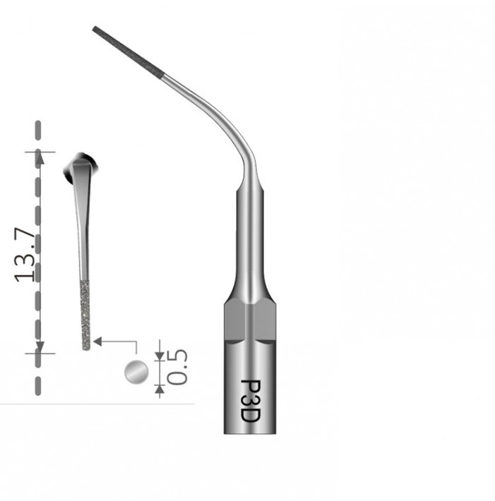 Końcówka do periodontologii z nasypem diamentowym fig.P3D (EMS-Mectron)