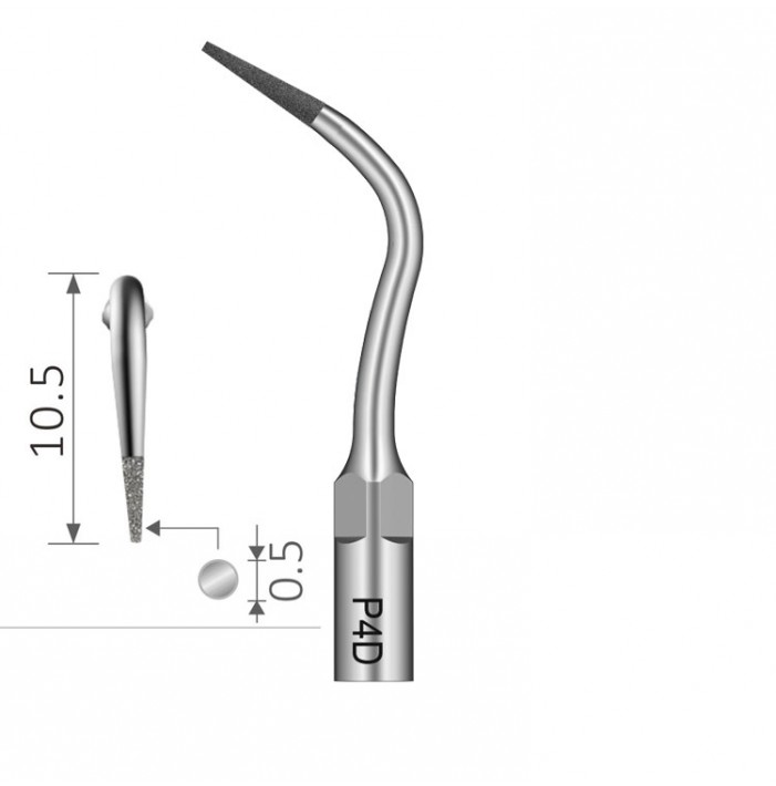 Końcówka do periodontologii z nasypem diamentowym fig.P4D (NSK-Satelec)