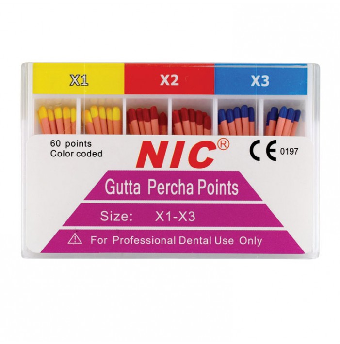 ProNext Gutta Percha sizes X2 (Pack of 60 pieces)