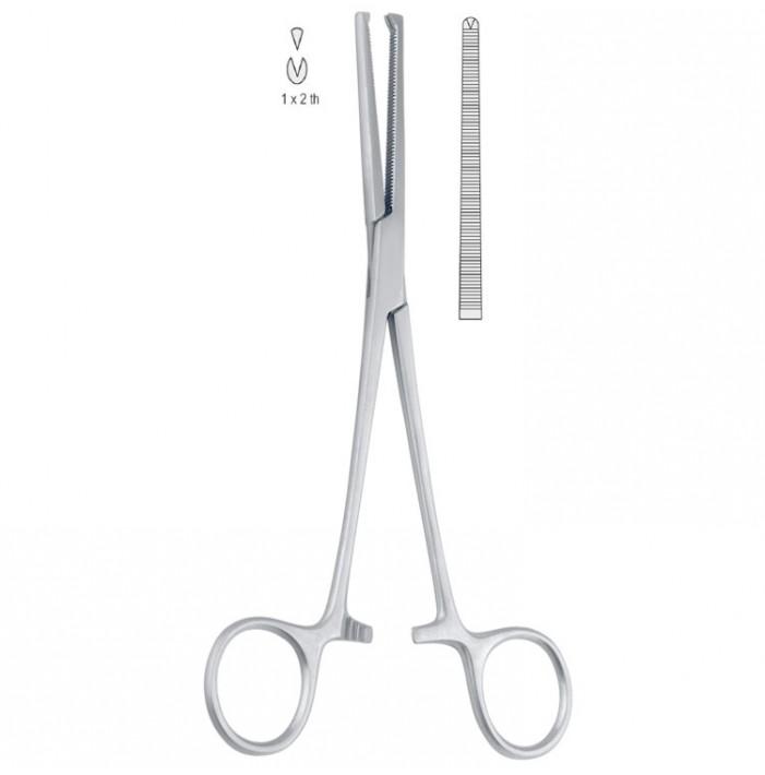 Forceps artery Kocher 1x2th straight 130mm