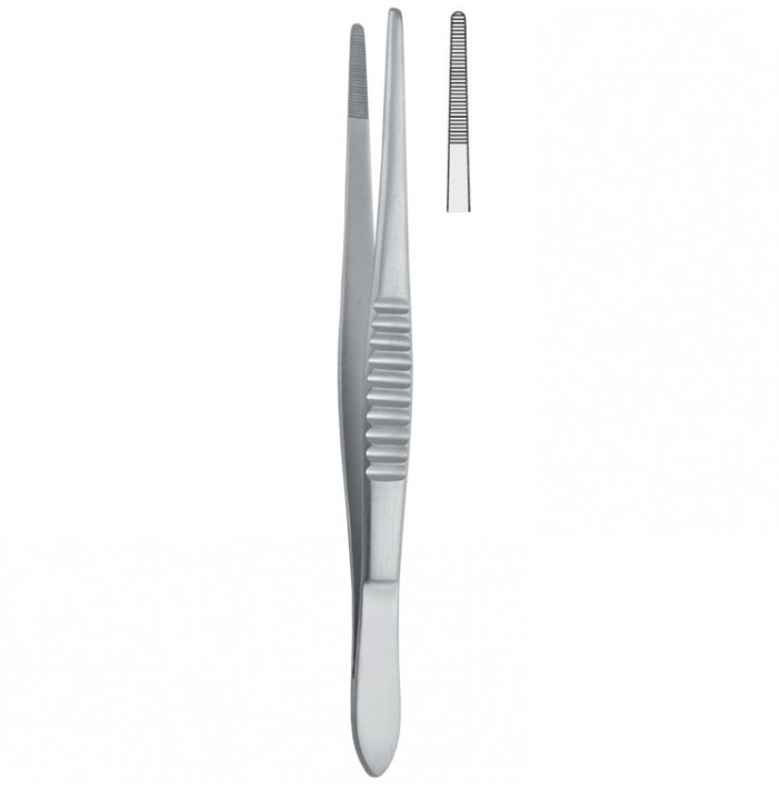 Forceps dissecting Fine (USA-Pattern) serrated 155mm