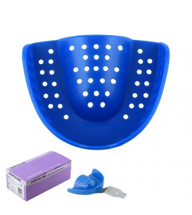 DENTALINE Disposable impression trays blue, orthodontic upper size M fig. 17 (Pack of 25 pieces)