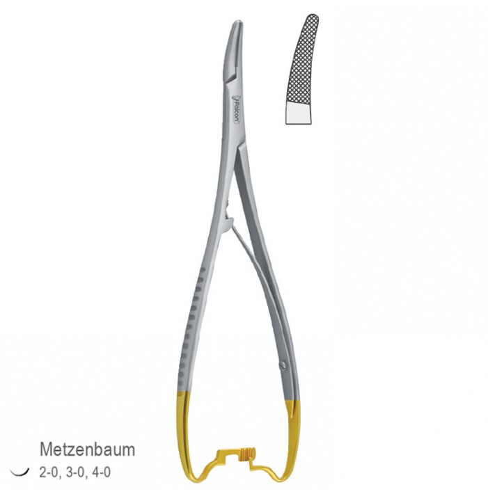 Falcon-Grip Needle holder Metzenbaum curved 170mm TC