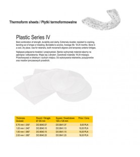 Plastic Series IV thermoform sheets round 0.75mm/.030"