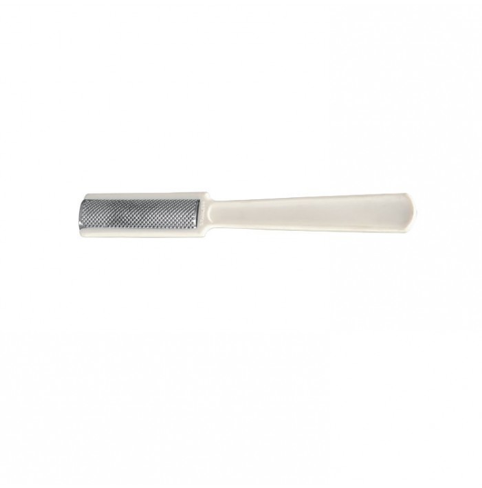 Foot file white plastic with SS Blade