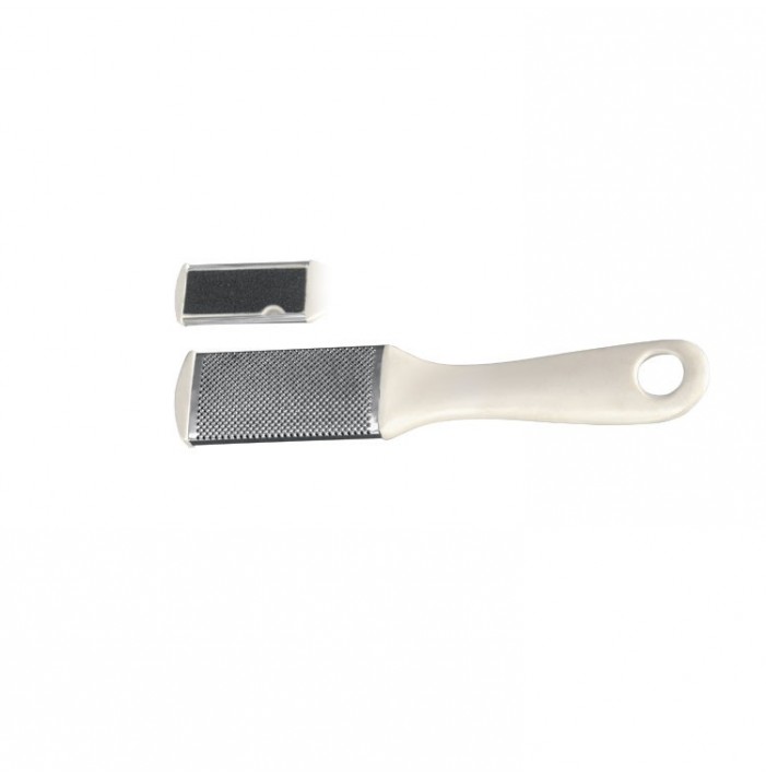 Foot file white plastic double sided