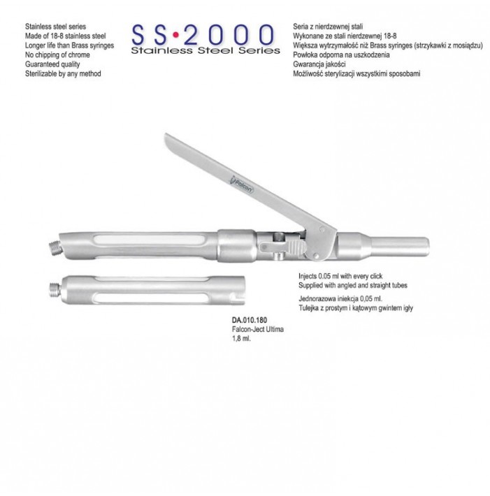 SS-2000 Syringe intraligamental Falcon-Ject Ultima 1.8ml. metric