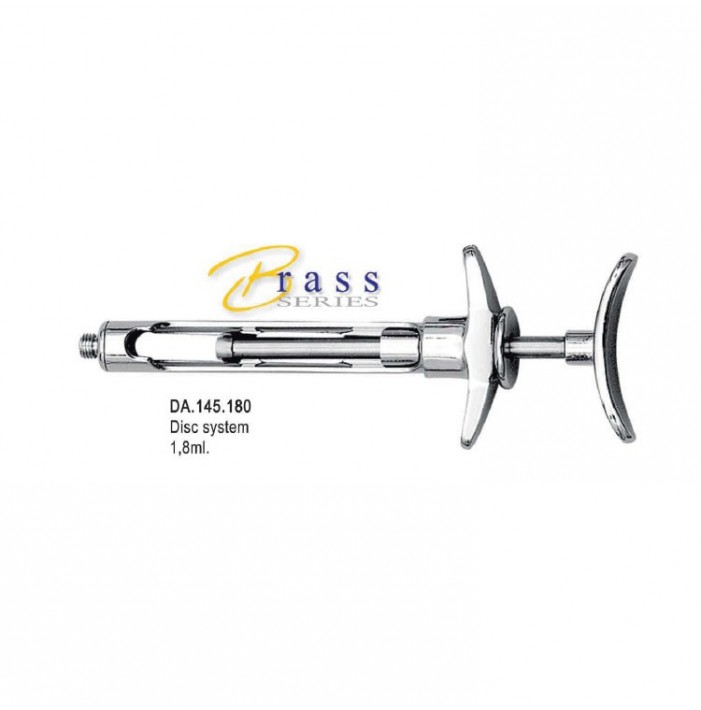 Brass Series Syringe self aspirating Disc-System 1.8ml. metric