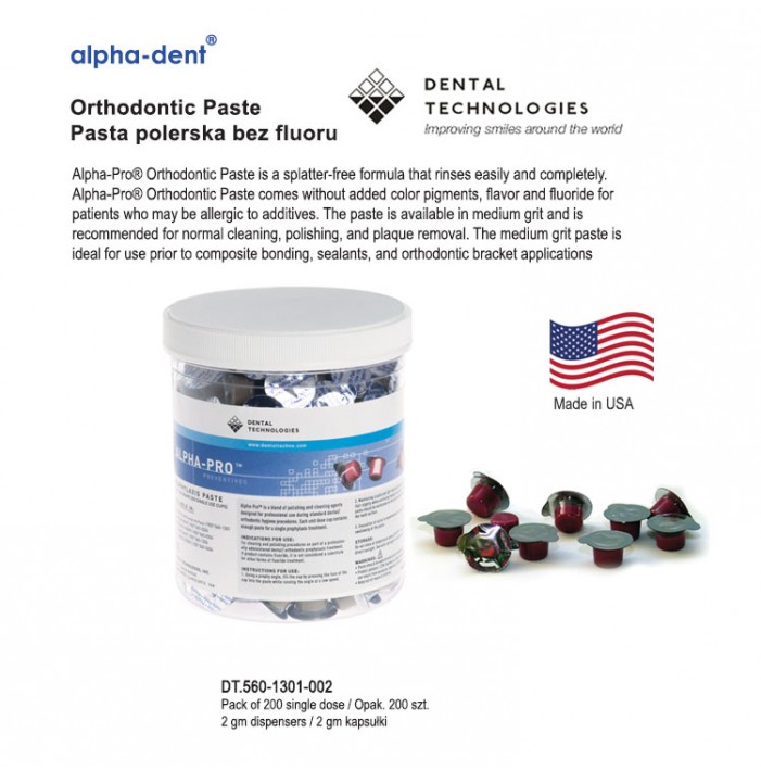 Alpha-Pro® Orthodontic Paste Canister of 200 cups