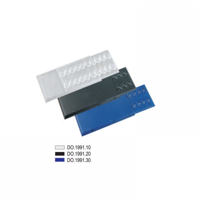 Bonding tray with sliding cover blue