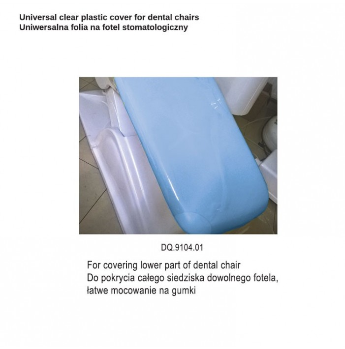 Universal clear plastic cover for dental chair medium 73cm
