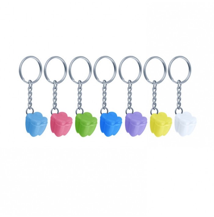 Dental key ring with milky tooth box (pack of 10 pieces)