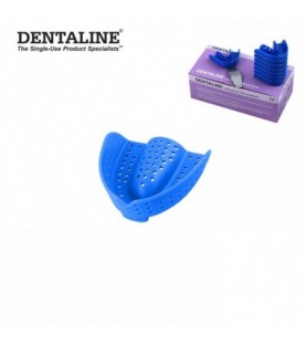 DENTALINE Jednorazowa łyżka wyciskowa jasno niebieska ortodontyczna górna roz L fig.15 (25 szt.)