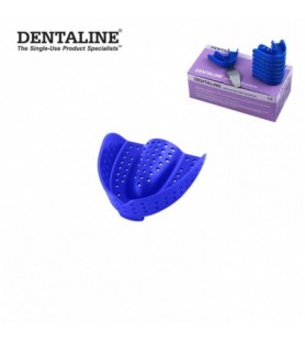 DENTALINE Jednorazowa łyżka wyciskowa ciemno niebieska ortodontyczna górna roz L fig.15 (25 szt.)