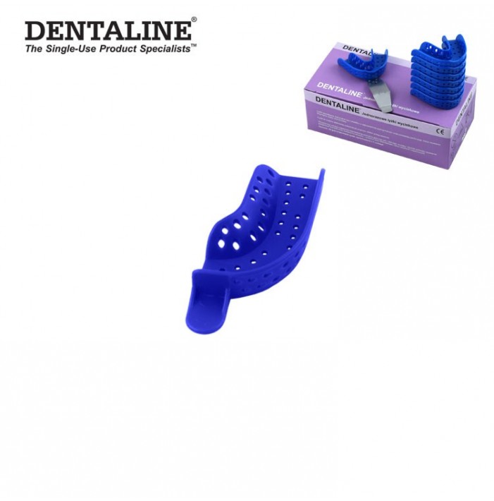 DENTALINE Disposable impression trays dark blue, partial upper right / lower left fig. 21 (Pack of 25 pieces)