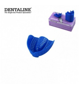 DENTALINE Jednorazowa łyżka wyciskowa niebieska ortodontyczna górna roz L fig.15 (25 szt.)