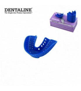 DENTALINE Jednorazowa łyżka wyciskowa niebieska ortodontyczna dolna roz L fig.16 (25 szt.)