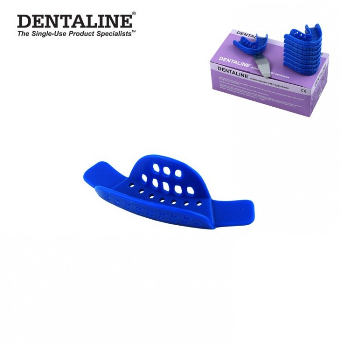 DENTALINE Disposable impression trays blue, partial anterior fig. 20 (Pack of 25 pieces)