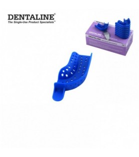 DENTALINE Disposable impression trays blue, partial upper right / lower left fig. 21 (Pack of 25 pieces)