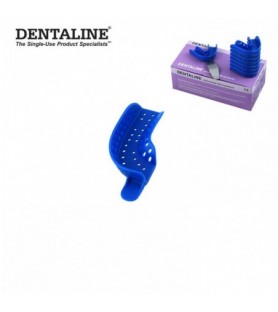 DENTALINE Disposable impression trays blue, partial upper left / lower right  fig. 22 (Pack of 25 pieces)