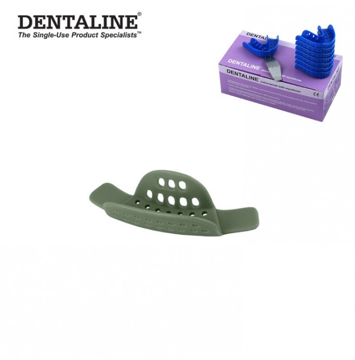 DENTALINE Disposable impression trays olive, partial anterior fig. 20 (Pack of 25 pieces)