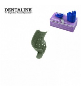 DENTALINE Disposable impression trays olive, partial upper left / lower right  fig. 22 (Pack of 25 pieces)