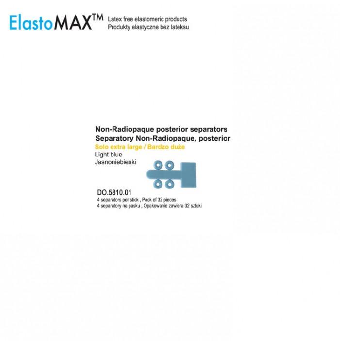 ElastoMax Separatory Non-Radiopaque, bez lateksu, bardzo duże, jasnoniebieskie (Opak. 32 szt.)