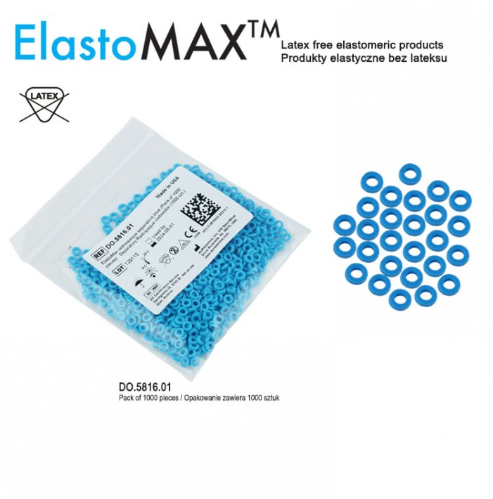 ElastoMax Separatory Radiopaque, bez lateksu, niebieskie (Opak. 1000 szt.)