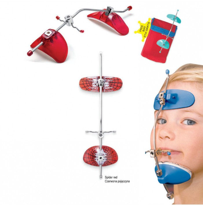 Comfi-Max fully adjustable facemask spider red