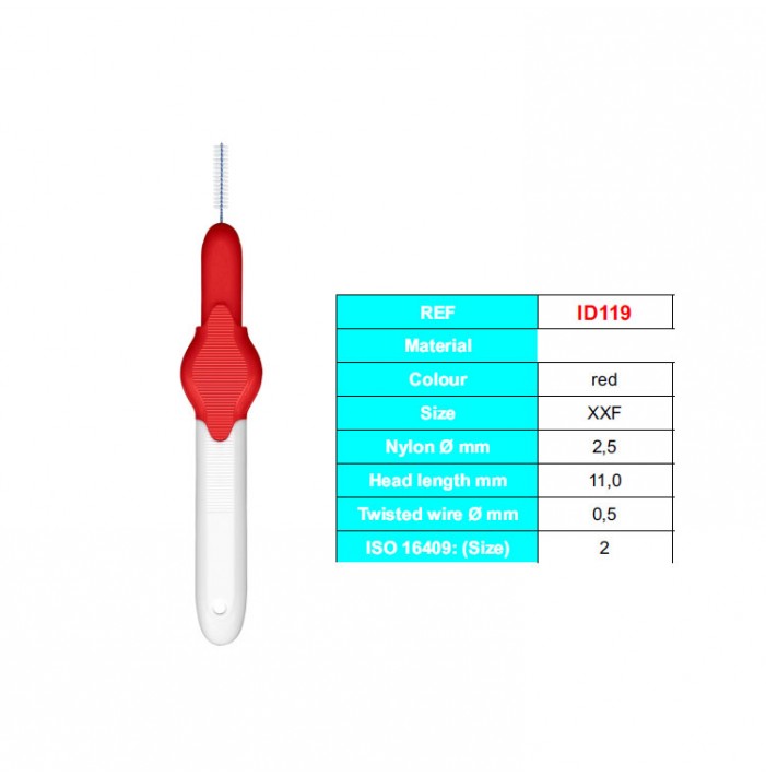 Icon Interdental brushes XXF-Red (Pack of 8 pieces)