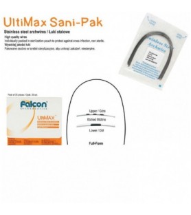 SANI-PAK UltiMax Łuki stalowe Full-Form prostokątne dół .018 x .025 (25 szt.)