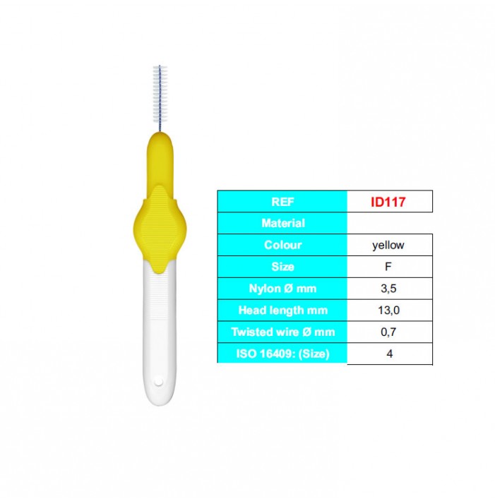 Icon Interdental brushes F-Yellow (Pack of 8 pieces)