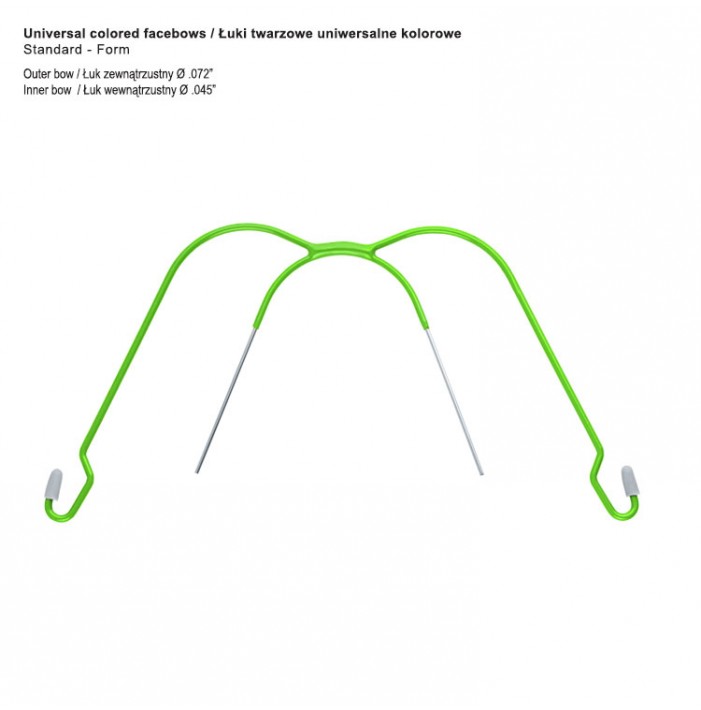 Facebow universal Standard-Form lime green