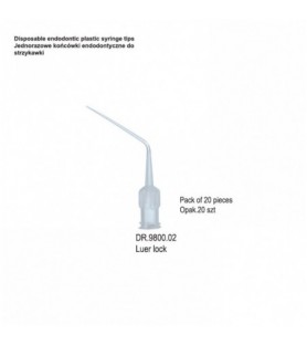 Jednorazowe końcówki endodontyczne do strzykawki luer lock cienkie długie (20 szt. )