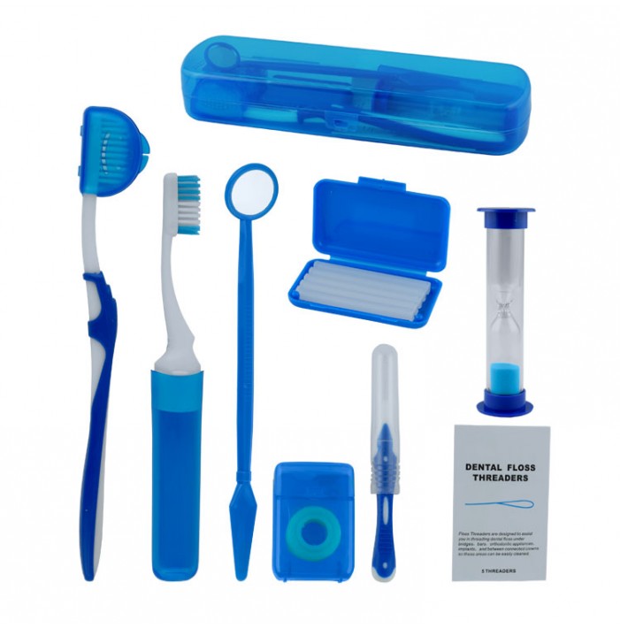 Zestaw ortodontyczny higieniczny niebieski