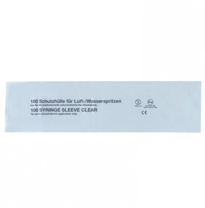 DENTALINE disposable pre-cut sleeves for syringes 64 x 250mm (Pack of 500 pieces)