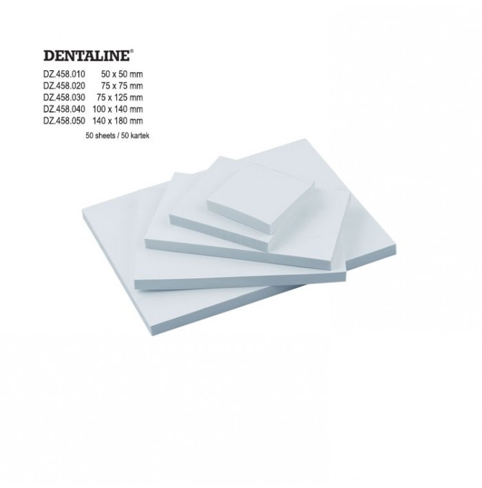DENTALINE Bloczki papierowe do mieszania 75x75mm (50 kartek)