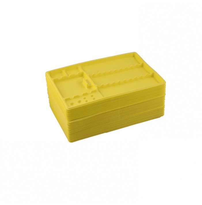 DENTALINE Tacki jednorazowe Maxi, żółte 284x183x17mm (Opak. 100 szt.)