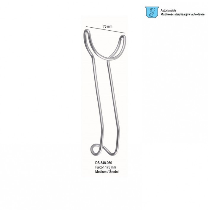 Retractor universal lip and cheek double ended medium 75mm x 175mm