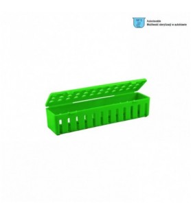 Kasetka plastikowa możliwość sterylizacji w autoklawie zielona 205 x 50 x 45 mm