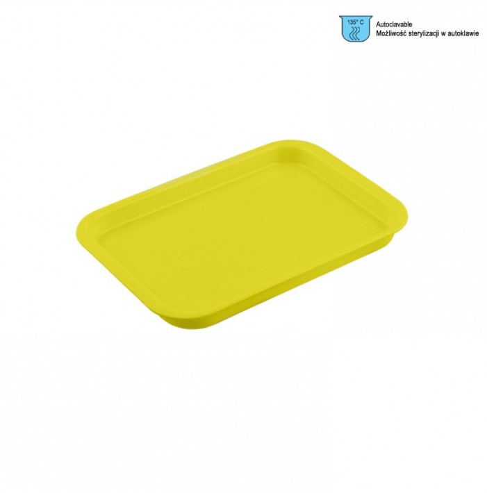Instrument Tray plastic 240x165x20mm mini yellow