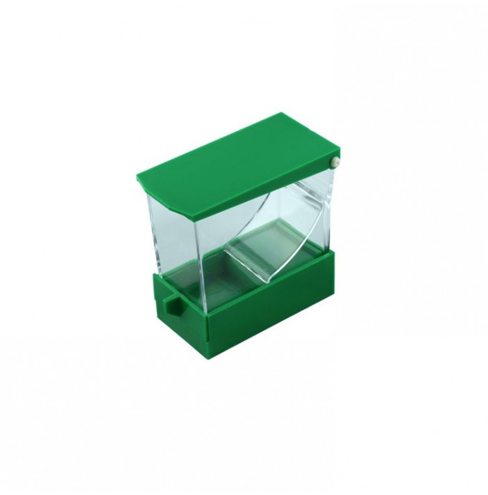 Cotton roll dispenser drawer type, green